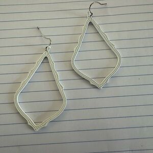 Kendra Scott White Teardrop Earrings